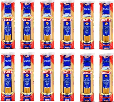 Produktbild von 12x Divella Pasta 100% Italienisch Bucatini N°6 Teigwaren aus Hartweizengrieß 500g