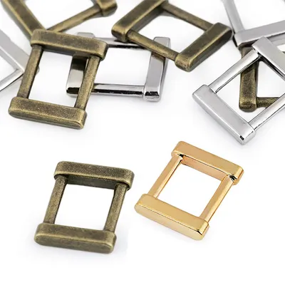 Produktbild von 10 Metall Rechteckringe Schlaufen Schnalle Ring Rahmen Durchzug Gurtband Variantenwahl, Farbe:gold, Größe:12x15mm | 20x25x4mm