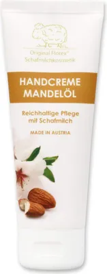 Florex Handcreme Mandelöl -  Reichhaltige intensive Pflege bei trockenen strapazierten Händen mit Schafmilch ohne Palmöl 75 ml