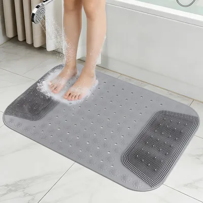 Image de Tapis de bain antidérapant en silicone avec massage des pieds