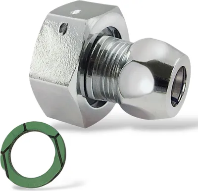 Produktbild von Waschtischzähler Verschraubung Wasserzähler 3/4 Zoll Überwurfmutter auf 10 mm (Quetsch)
