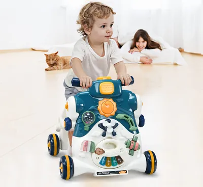Produktbild von GOPLUS 3-in-1 Lauflernwagen, als Spielzentrum Lauflernhilfe Rutschauto, Abnehmbares Spielbrett, mit Licht & Musik, mit rutschfesten Rädern und Geschenkverpackung