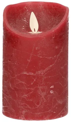 Produktbild von Anna's Collection Led-Stummelkerze - rot - H12,5 x D7,5 cm - Wachs