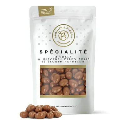 Zdjęcie produktu dla Migdały w Mlecznej Czekoladzie z Słonym Karmelem 200 g