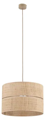 Produktbild von Hängelampe Metall E27 Ø 38 cm H: max. 165 cm Sandfarben Natur rund Modern