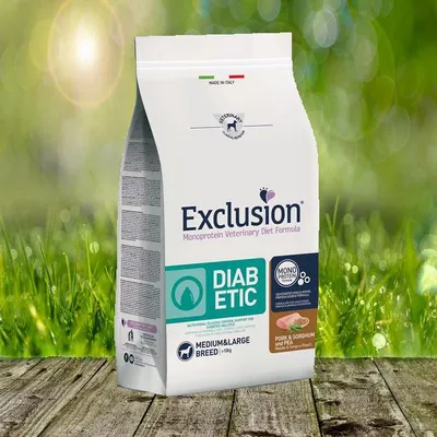 Obrázok produktu pre Vylúčenie Diabetické bravčové mäso, proso a hrach Stredné/veľké plemeno 12 kg