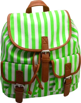 Produktbild von flevado Shopping Rucksack Reise Urlaubs Rucksack im gestreiften Retro Design
