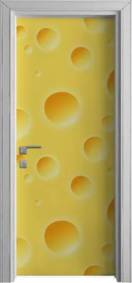 Produktbild von Tür Selbstklebende 80x210 cm Türfolie Türtapete Klebefolie - gelber Käse
