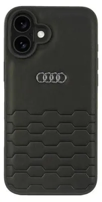 A black Audi branded phone case shown from the back.