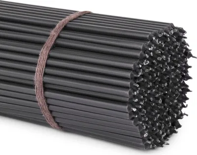 Produktbild von 100x Stabkerzen schwarz Tropffrei L 29cm Ritualkerze Premium Paraffinwachs 36129