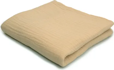 Zdjęcie produktu dla Bawełniana tkanina muślinowa Double Gauze, podwójna gaza, ciepły beż, 50 x 130 cm