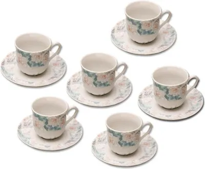 Produktbild von Thun 1794 Rose, Kaffeetassen und Untertassen, Rose, Thun, 6 Stück