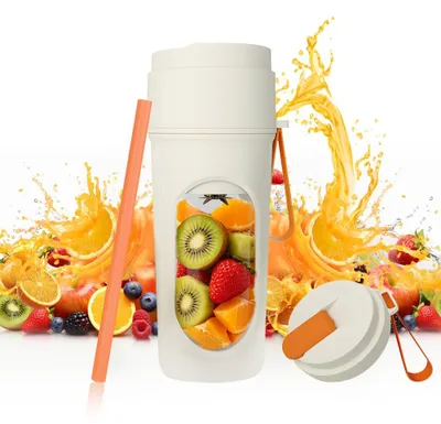 Tragbarer Smoothie-Mixer 450 ml, USB-C, 12 Klingen, 21000 U/min