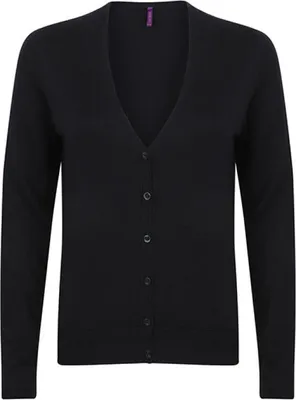 Image de Henbury H726 | Cardigan court Lightweight V-Neck pour femme - Couleur : Navy - Taille : M