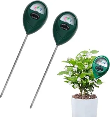 Produktbild von 2 Stück Lange Sonde, Pflanzen Boden Feuchtigkeitsmessgerät, Bodenmessgerät, Premium Gießanzeiger, Wasserüberwachungsanzeige, Bodentester, Hygrometer, den Garten Die Landwirtschaft Zimmerpflanzen