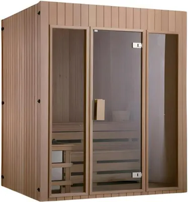 Immagine prodotto di Sauna in legno massiccio Sauna in legno Sauna in legno Sauna benessere Sauna domestica 180x125 cm