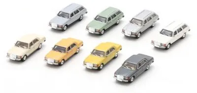 Image de M-B W123 Lot de 8 : 4 limousines / 4 combis / échelle 1:87