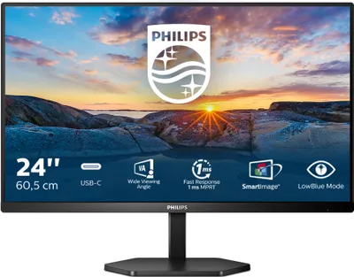 Immagine prodotto di Philips 24E1N3300A Monitor LCD, piatto, 60,5 cm (23,8"), 1920 x 1080 pixel FHD, 1 ms, IPS, inclinabile, HDMI, USB, nero