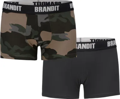 Zdjęcie produktu dla BRANDIT Bokserki Logo 2 Pack darkcamo-black Rozmiar S