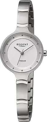 Produktbild von Regent Metall Damen Uhr Armbanduhr Quarz silber Metallarmband D2URF1338