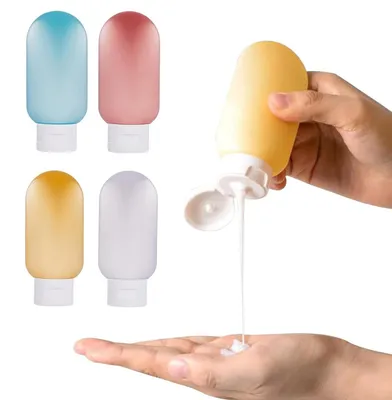 Produktbild von Nachfüllbare Reisflaschen – 4 Stück, 60 ml, transparent