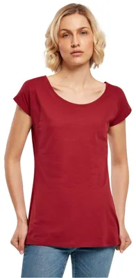 Imagen del producto de Camiseta básica de cuello ancho para mujer, ideal para construir tu marca