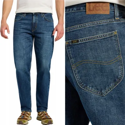 Produktbild von Lee OSCAR Eclipse Blau lose konisch zulaufende Denim-Hose ohne Stretch W31 L32