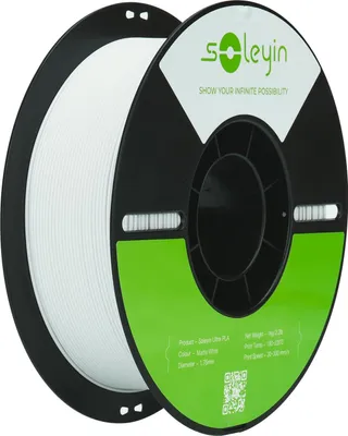 Obrázek produktu pro Creality Soleyin Ultra PLA 3D tiskový filament 1,75 mm 1 kg - vysokorychlostní PLA pro 3D tisk, matně bílý