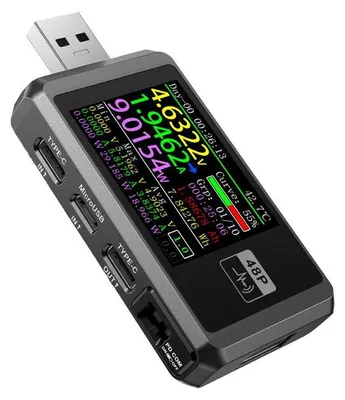 Image de Testeur USB FNIRSI FNB48P, 4-24 V, 6,5 A, 156 W, noir
