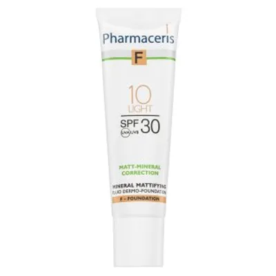 Produktbild von Pharmaceris F Mineral Dermo-Foundation SPF30 Light verschönerndes Fluid für eine einheitliche und aufgehellte Gesichtshaut 30 ml