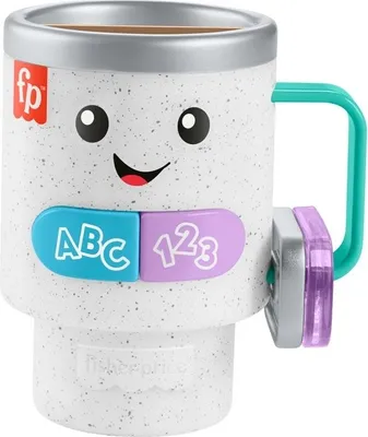 Obrázek produktu pro Fisher-Price Laugh & Learn Wake Up & Learn Coffee Mug, 0,5 rok/roky, Zvuky, Nutné baterie, LR44, Plast, Vícebarevný
