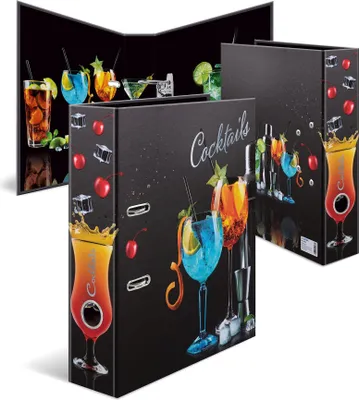 Produktbild von Motiv-Ordner A4 Cocktails Packung mit 5 Stück