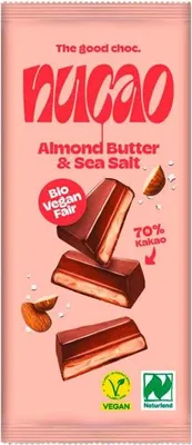 Produktbild von nucao Tafelschokolade Almond Butter & Sea Salt 125g
