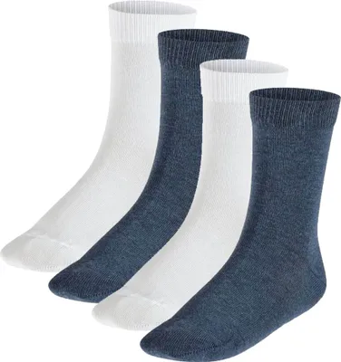 Produktbild von FALKE Kinder Socken, 4er Pack - Happy, Kurzsocken Weiß/Blau 31-34