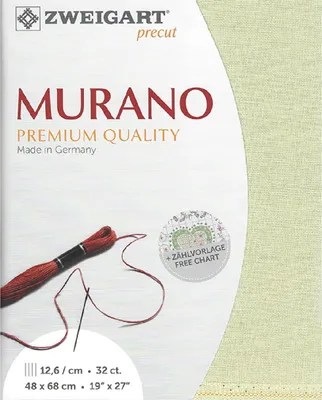 Obrázek produktu pro Látka s rovnoměrnou vazbou MURANO od firmy Zweigart, předstřižená, 32 nití na palec, barva 6047 (křemenec), vhodná pro vyšívání, rozměry 48 x 68 cm