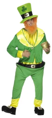 Immagine prodotto di Smiffys - Set di costumi da uomo per il giorno di San Patrizio SM1515 (taglia unica) (verde/giallo)