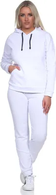 Obrázek produktu pro Dámský běžecký oblek pro volný čas s kapucí; White/XL/42