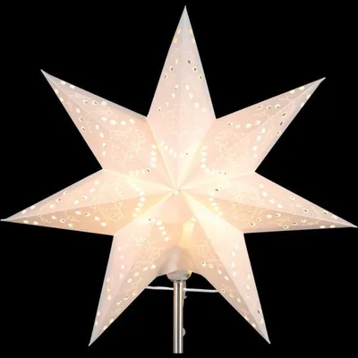 Produktbild von Best Season Papier-Ersatzstern "Sensy Mini Star 34" ca. 34 cm Ø, incl. Halterung, Farbe creme, 231-28