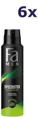 Produktbild von 6x Fa Deospray Men – Speedster 150 ml