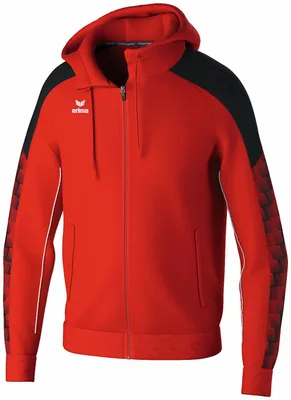 Image de Erima Evo Star Veste D'entraînement À Capuche Hommes - Rouge / Noir  | Taille: L