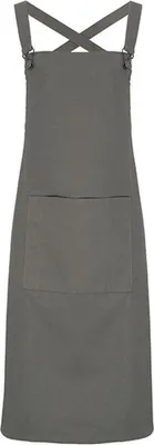 Obrázek produktu pro Premier Workwear PR129 | Baristická zástěra s křížem - délka 86 cm a šířka 72 cm - barva: tmavě šedá (přibližně Pantone 431) - velikost: jedna velikost