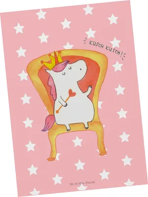Produktbild von Mr. & Mrs. Panda Postkarte Einhorn Prinzessin - Rot Pastell - Geschenk, Monat, Ansichtskarten, Fotokarte, Geburtstagsgeschenk, Postkarten, Geburtstag, kunstkarte, Unicorn