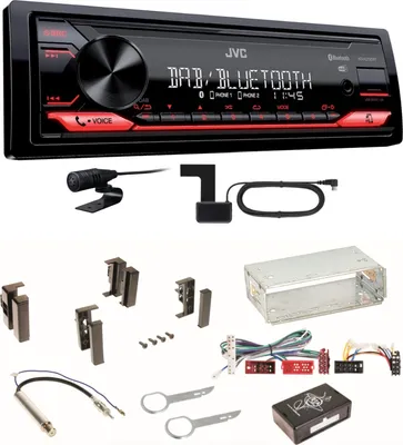 Produktbild von JVC KD-X272DBT Digitalradio USB MP3 FLAC Einbauset für Audi A4 B5 A6 4B C4 A8