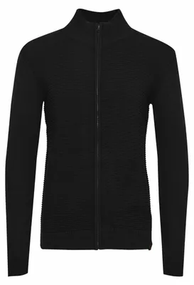 Produktbild von INDICODE IDRickert Herren Strickjacke Cardigan Grobstrick mit Stehkragen Reißverschluss Baumwollmischung Regular fit