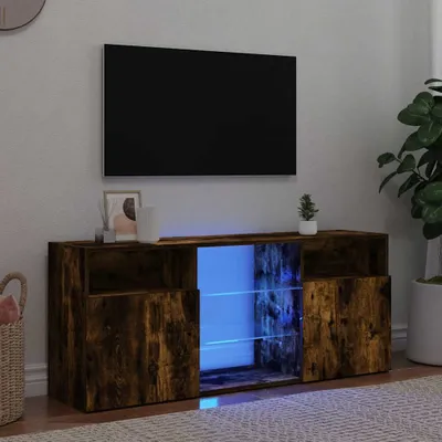 Produktbild von vidaXL TV-Schrank mit LED-Leuchten Räuchereiche 120x30x50 cm