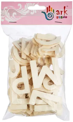 Holzbuchstaben A-Z, Großbuchstaben, 60 Stück, natur