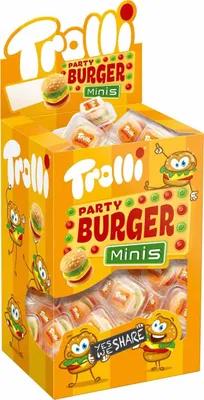 Produktbild von Trolli Party Burger Minis Schaumzucker und Fruchtgummi 80x10g 800g