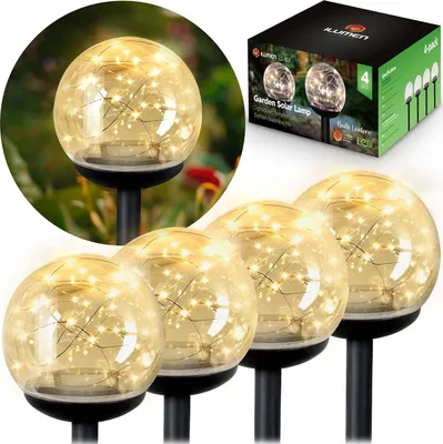 Obrázek produktu pro Solární lampa, průhledná koule, 4 ks Ilumen LS-103