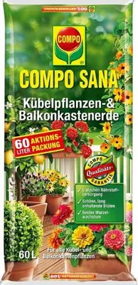 Produktbild von COMPO SANA Kübelpflanzen- und Balkonkastenerde 60l
