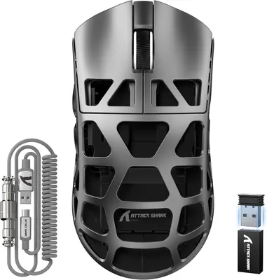 Produktbild von R3PRO 46g Superlight Magnesiumlegierung Maus, 26000 DPI, 2,4G/BT/Kabelgebundene Gaming-Mouse, PixArt PAW3395-Sensor G502, mit Spiralkabel, PC/Mac
